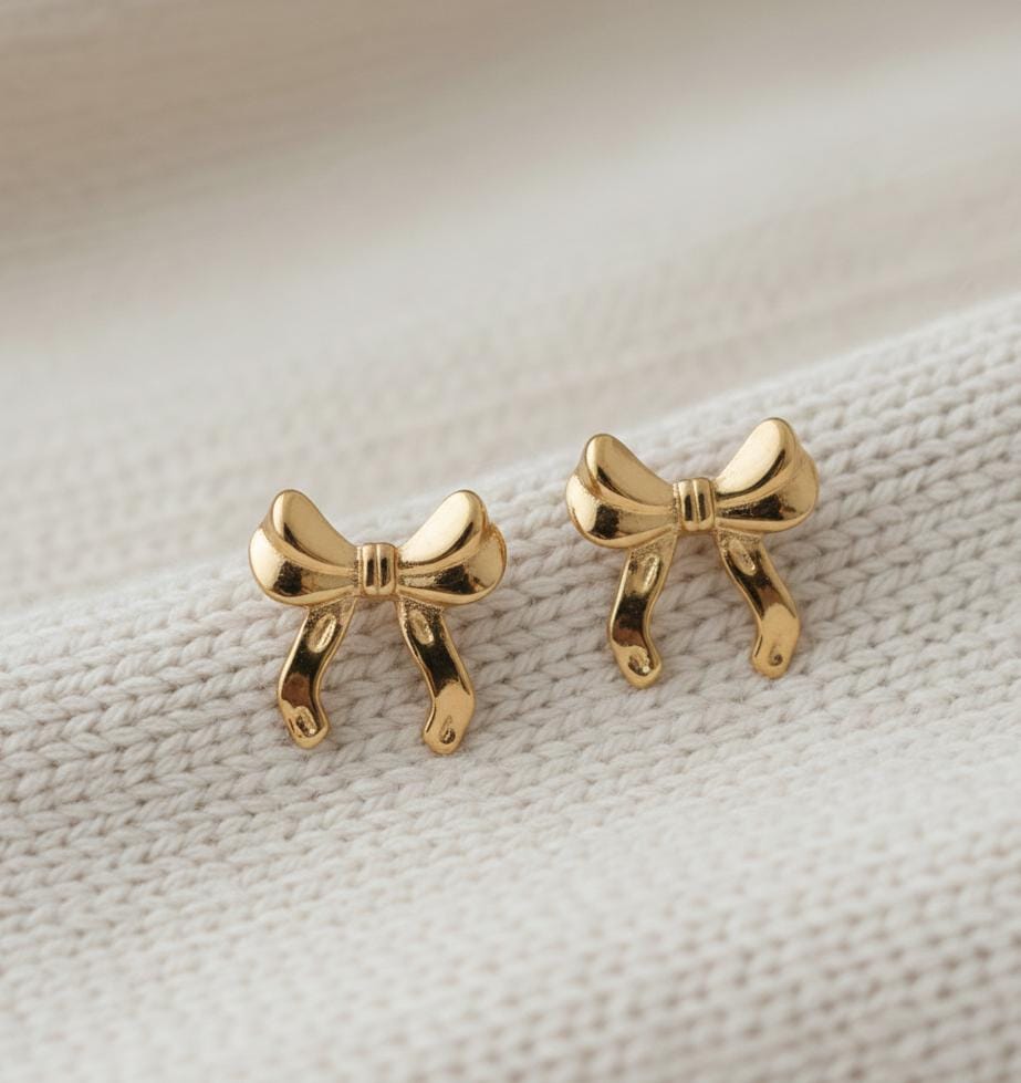 Charming Bow Stud Earrings