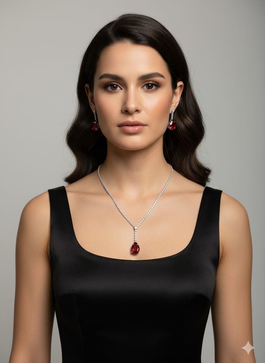 Stunning AD Stone Statement Necklace