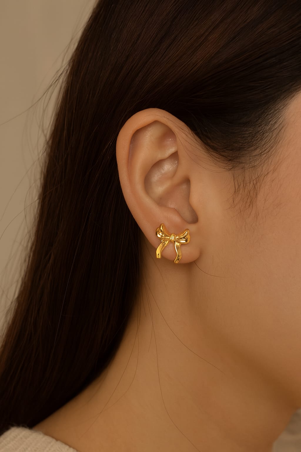 Charming Bow Stud Earrings